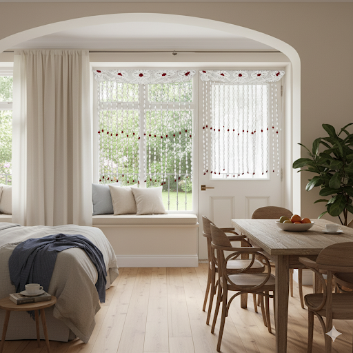 Crochet Lantern Ball Curtain