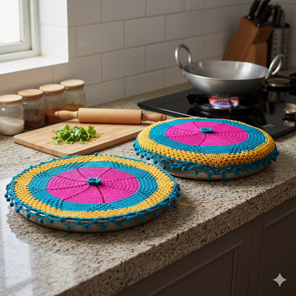 Traditional Crochet Thaal/ Dish Cover